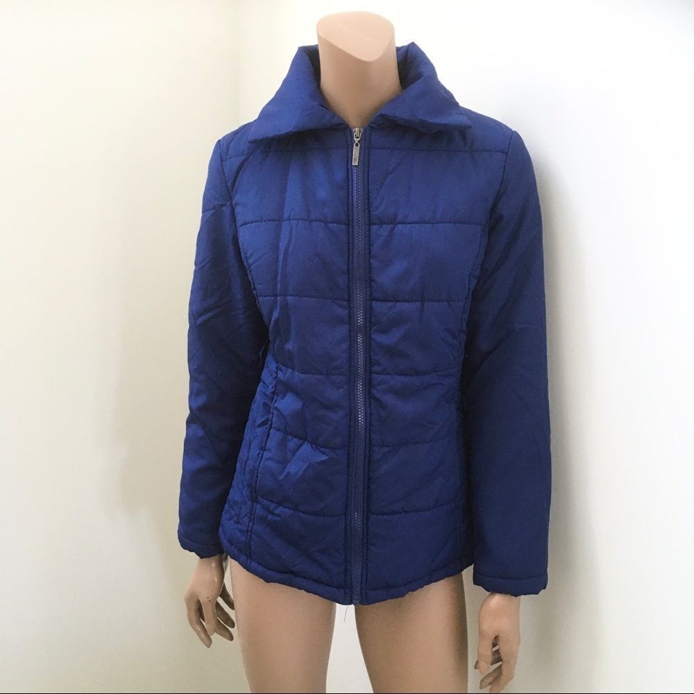 Topitop blue zip up lightweight jacket/ coat S